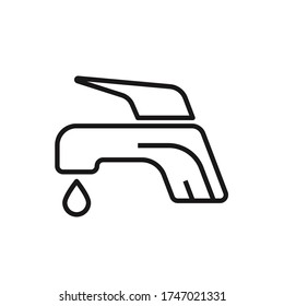 tap icon. Simple outline tap vector icon. On white background. Vector