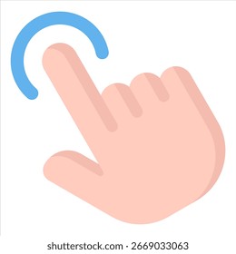 Pulsa el símbolo del icono. Ilustración vectorial.