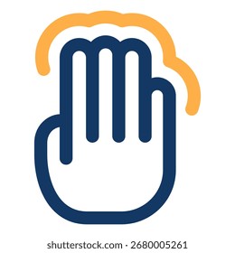 Tippen Sie auf das Symbol. Vektorgrafik.