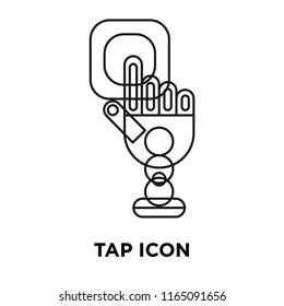 Tap icon vector isolated on white background, Tap transparent sign