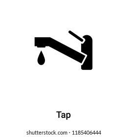 Tap icon vector isolated on white background, logo concept of Tap sign on transparent background, filled black symbol