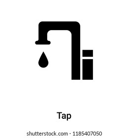 Tap icon vector isolated on white background, logo concept of Tap sign on transparent background, filled black symbol