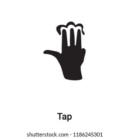 Tap icon vector isolated on white background, logo concept of Tap sign on transparent background, filled black symbol