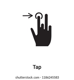 Tap icon vector isolated on white background, logo concept of Tap sign on transparent background, filled black symbol