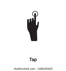 Tap icon vector isolated on white background, logo concept of Tap sign on transparent background, filled black symbol