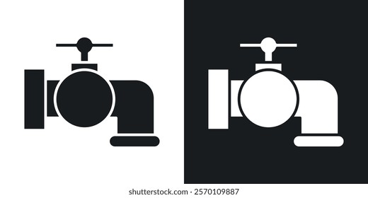 Tap icons in solid black and white colors