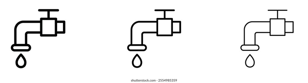 Tap icons in tree different stroke sizes