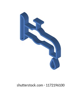 Tap isometric left top view 3D icon