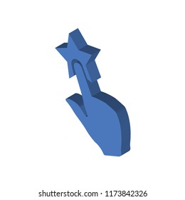 Tap isometric left top view 3D icon