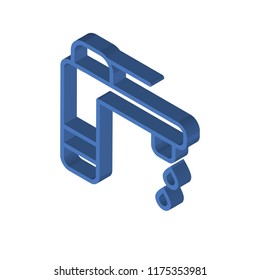 Tap isometric left top view 3D icon