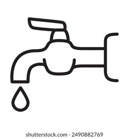 Tap kitchen.Kitchen faucet.Faucet outline icon. Home bath sink faucet.Faucet with water filtration system.Bathroom symbol. Stainless steel kitchen crane .