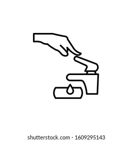 Tap line icon vector illustration. interior symbol. isolated on white background.