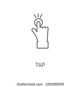 Tap linear icon. Tap concept stroke symbol design. Thin graphic elements vector illustration, outline pattern on a white background, eps 10.