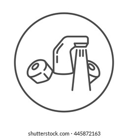 tap linear icon. thin line design