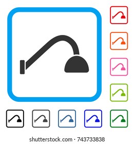Tap Mixer icon. Flat grey iconic symbol inside a blue rounded squared frame. Black, gray, green, blue, red, orange color versions of Tap Mixer vector. Designed for web and software user interface.