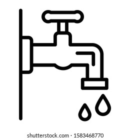 Tap Nall with Stopcock Design Vector Icon Concept