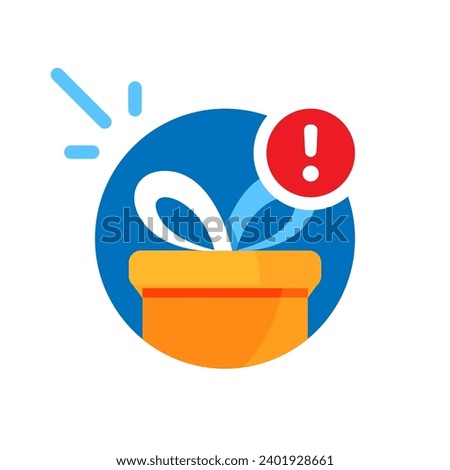tap now, unopened gift box concept illustration flat design vector. modern graphic element for landing page ui, infographic, icon