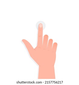 Tap on smartphone. Communication icon symbol. Pointer icon symbol. Finger click