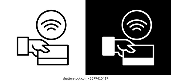 Toca Pay Icon Ilustración vectorial negro blanco