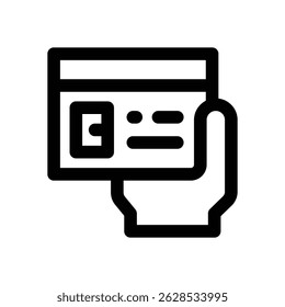 tap to pay line icon. Clean and minimalist vector icon for websites, mobile apps, presentations, and logos. Fully scalable and customizable for any project.