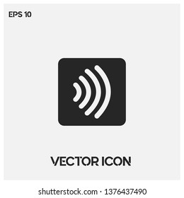 Tap to pay vector icon illustration. Modern contactless symbol icon. Ui/Ux. Premium quality. 