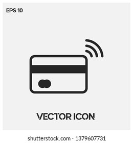 Tap To Pay Vector Icon Illustration. Paypass Symbol Icon. Premium Quality.