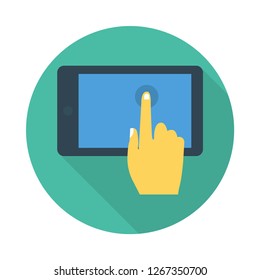 tap  press  click  