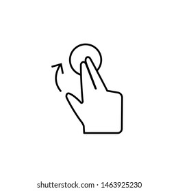 Tap, push, hand, touch icon. Element of corruption icon. Thin line icon on white background