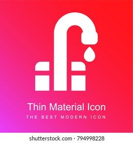 Tap red and pink gradient material white icon minimal design