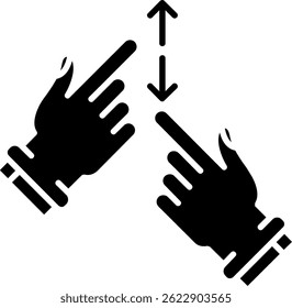 Design de ícone de vetor Tap and Scroll Line