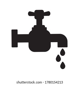 Tap sign icon. Faucet vector icon. Bathroom symbol. vector illustration