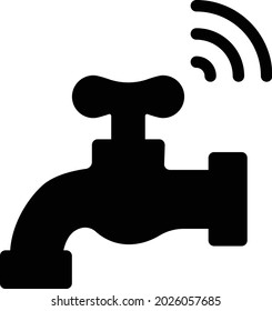 tap signal vector glyph flat icon
