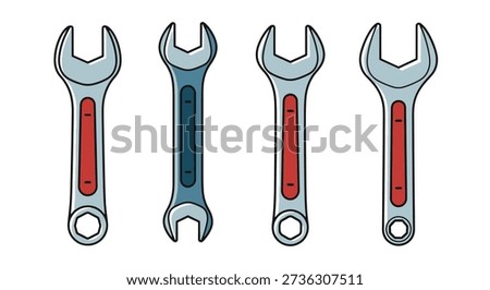 Tap Spanner Line art vector modern style