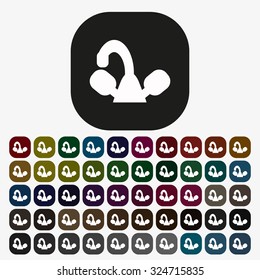 tap symbol. icon. vector design, set of colored buttons