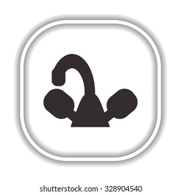 tap symbol.  Modern design flat style icon