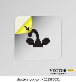 tap symbol, vector illustration, EPS 10