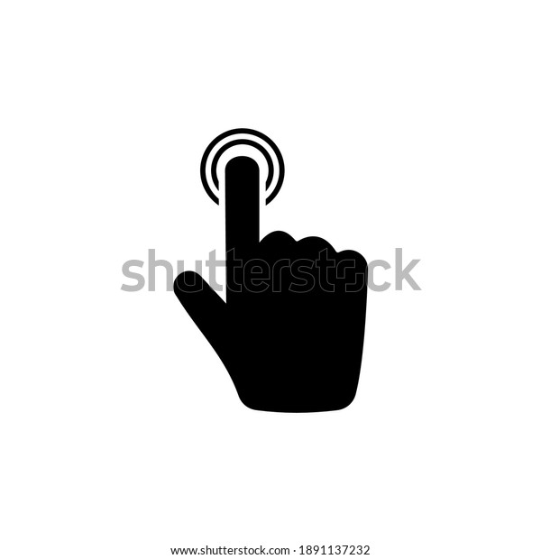 Tap and\
Touch icon. Finger icon vector\
illustration