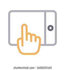 tap vector color line icon 