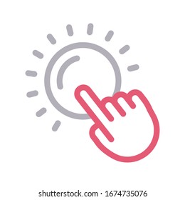 icono de línea de color del vector de punteo 