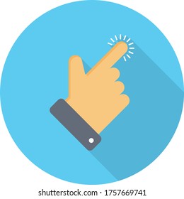 tap vector flat color icon 
