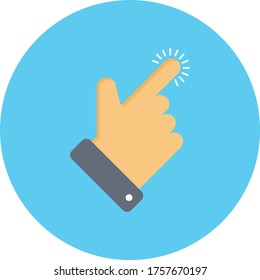 tap vector flat color icon