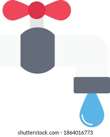 tap vector flat colour icon