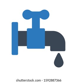 tap vector glyph color icon 