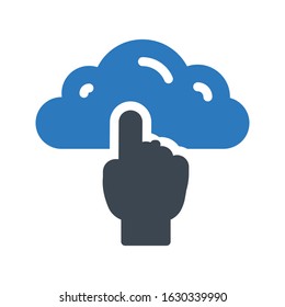 tap vector glyph color icon 
