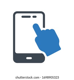 tap vector glyph color icon 