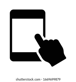 tap vector glyph flat icon 