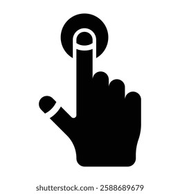 Tap Vector Glyph Icon Vector Design