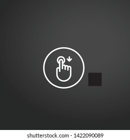 Tap vector icon. Tap concept stroke symbol design. Thin graphic elements vector illustration, outline pattern for your web site design, logo, UI. EPS 10.