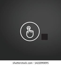 Tap vector icon. Tap concept stroke symbol design. Thin graphic elements vector illustration, outline pattern for your web site design, logo, UI. EPS 10.