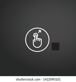 Tap vector icon. Tap concept stroke symbol design. Thin graphic elements vector illustration, outline pattern for your web site design, logo, UI. EPS 10.